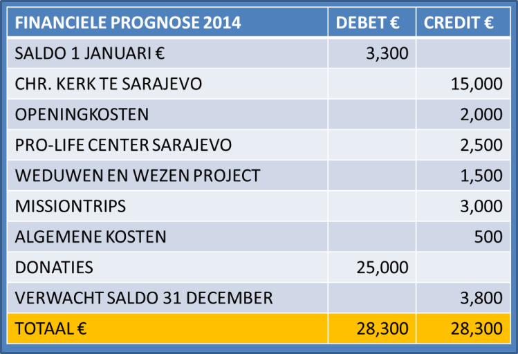 FINANCIELE 2014 PROGNOZE